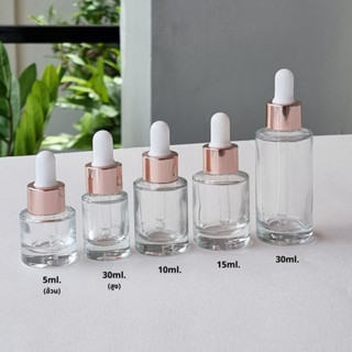 [COSS]ขวดแก้วพร้อมดรอปเปอร์(ฝาพิงค์โกลด์ จุกขาว)ขนาด 5ml 10m…
