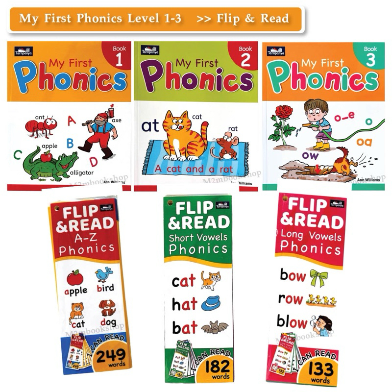M2mbookshop: แบบฝึกหัด My First Phonics ชุด เริ่มต้นอ่านสะกดคำ เก่งอังกฤษ ธารปัญญา