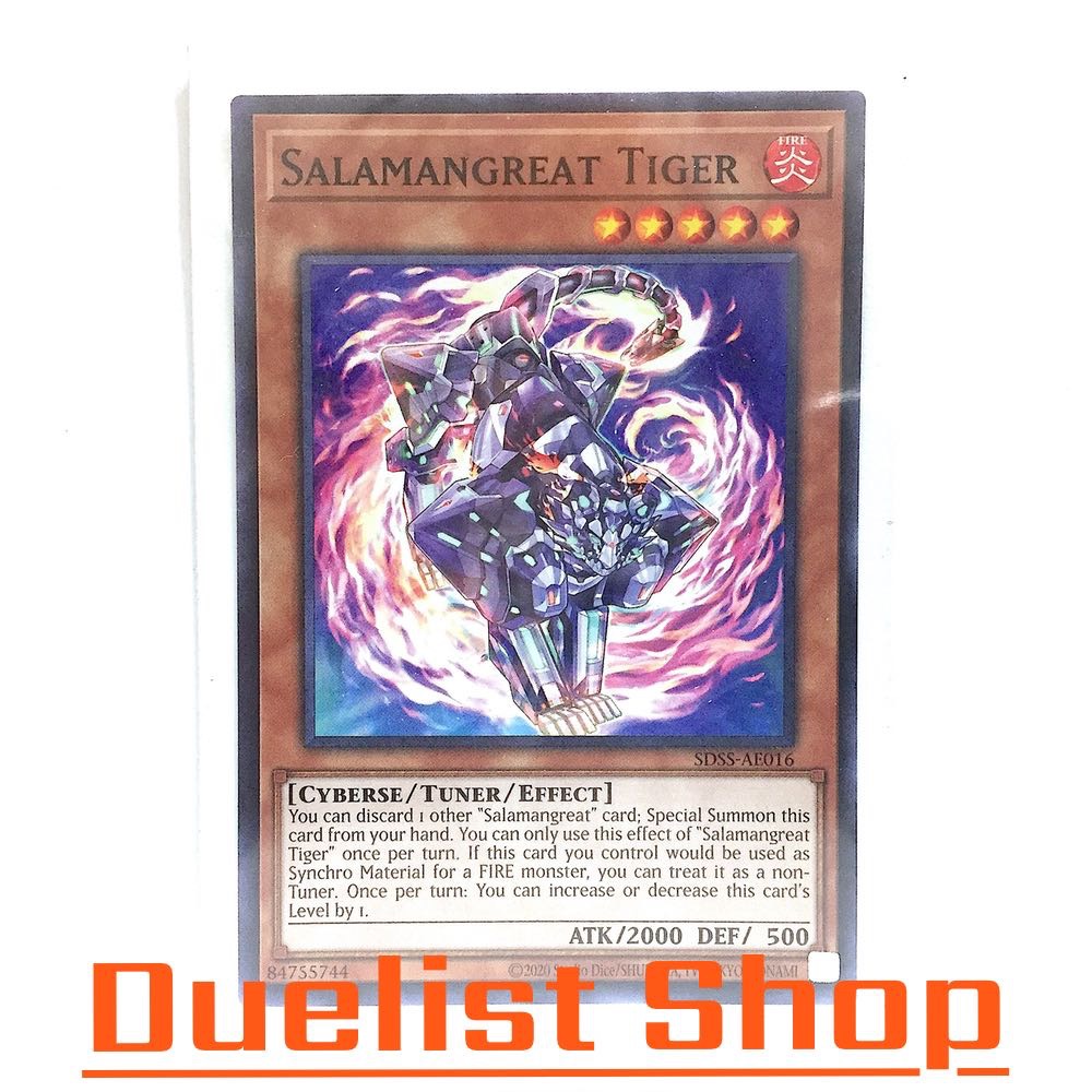 Salamangreat Tiger (N) Monster Fire Level5 [Cyberse/Tuner/Effect] ชุด SDSS-AE016 การ์ดยูกิโอ (Yu-Gi-