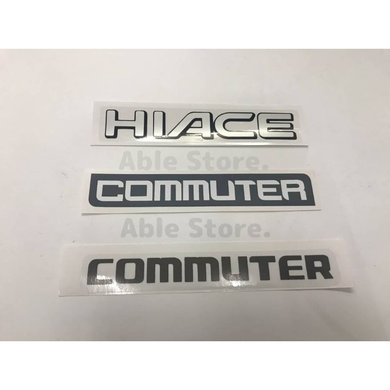 สติ๊กเกอร์ HIACE / COMMUTER ติดท้ายรถตู้ ทุกปี