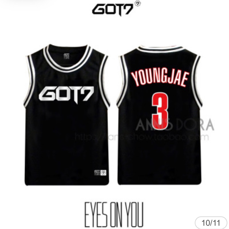 เสื้อบาสยองแจ ของแท้ เสื้อยองแจ Got7 2018 world tour Eyes on you