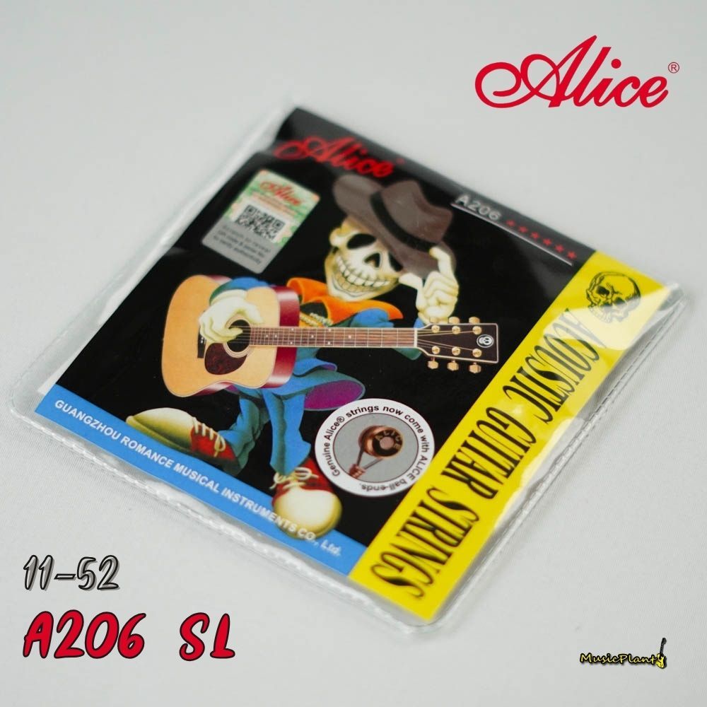 สายกีตาร์โปร่ง Alice รุ่น A206SL(11-52) และ A206L(12-53)