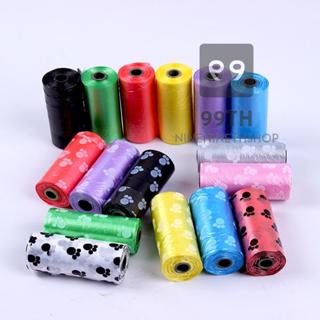 ถุงขยะพกพา สําหรับเก็บอึมูลสัตว์เลี้ยง สุนัข แมว 1 ม้วน nn99