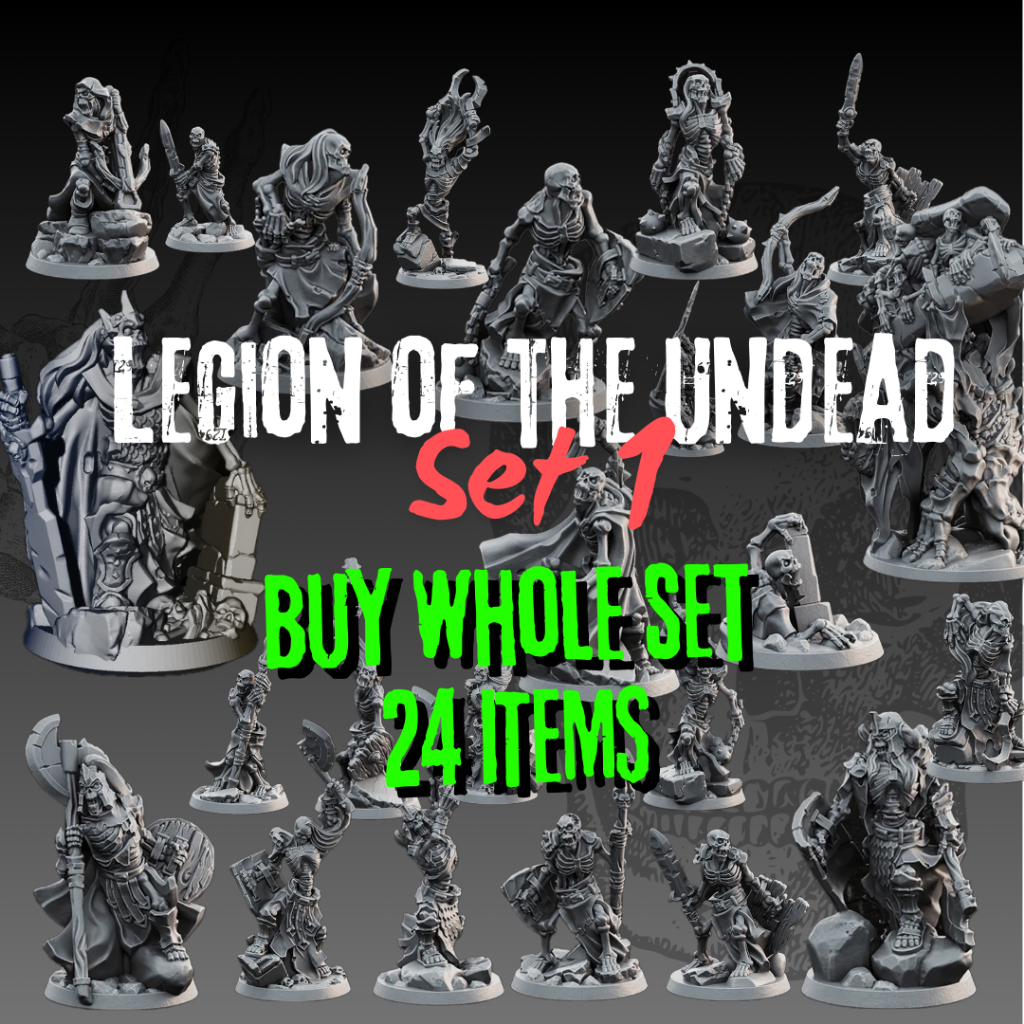 DnD Monster กองทัพอสูรอมตะ ยกเซ็ทรวม 24 ตัว