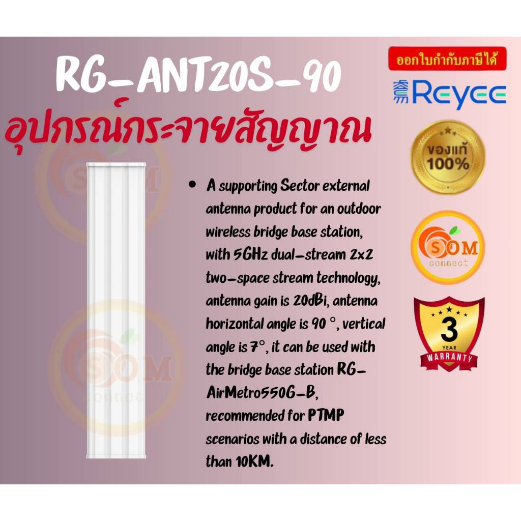 Reyee AirMetro RG-ANT20S-90 Outdoor Antennas 90 Degree ประกัน 3 ปี