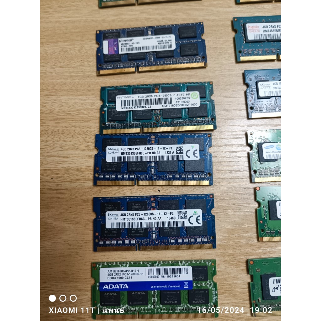 RAM Notebook แรมโน๊ตบุ๊ค  DDR3L 4GB คละยี่ห้อ สินค้ามีประกัน จัดส่งทั่วประเทศ ส่งเร็ว
