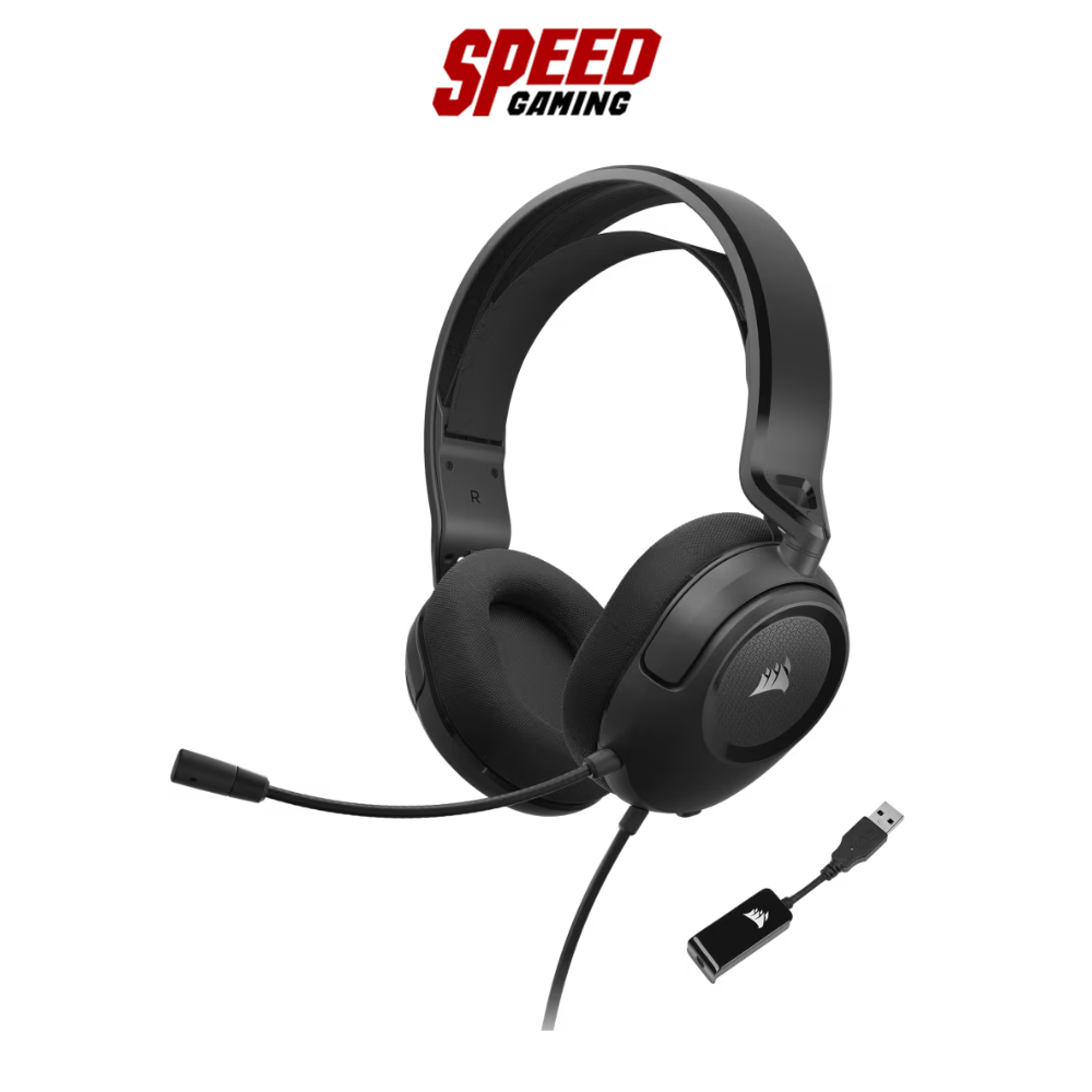CORSAIR HS35 (CA-9011386-AP) | SURROUND V2 MULTIPLATFORM BLACK HEADSET(หูฟัง) | By Speed Gaming