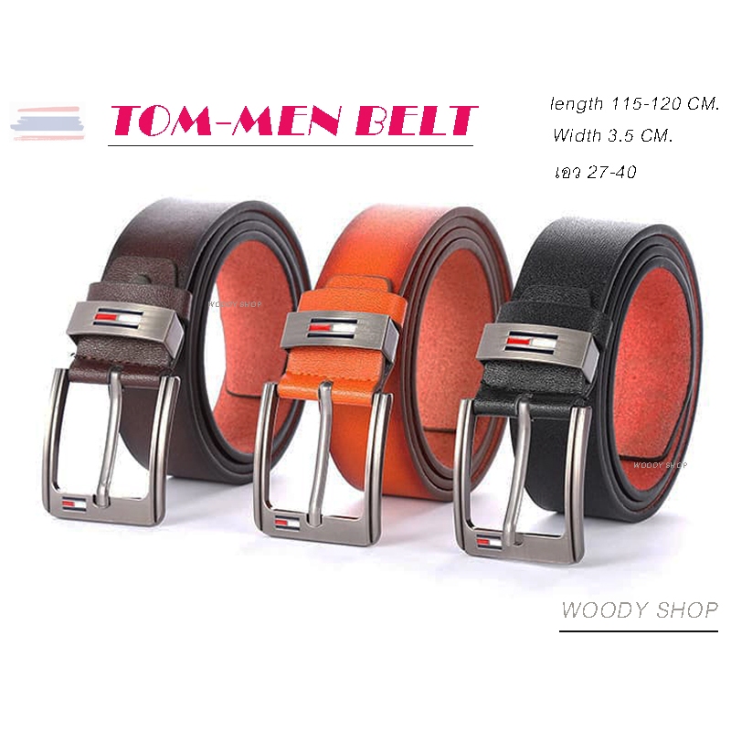 เข็มขัด เข็มขัดหนังผู้ชาย ไซส์ยาวพิเศษ TOM-MEN-BELT 120 cm เอว30-46 ส่งไวจากไทย
