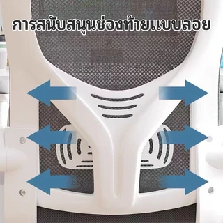 VOVOVA เก้าอี้ทำงานเพื่อสุขภาพ เก้าอี้สำนักงาน Ergonomic มีพนักพิงศีรษะ ปรับพนักพิง 3D รองรับหลัง เบาะยางพารา 2แบบ
