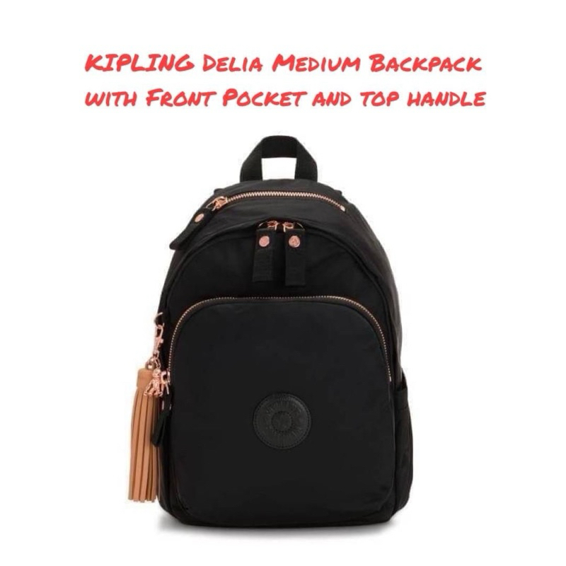 KIPLING Delia Medium Backpack with Front Pocket and top handle
