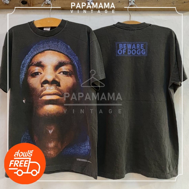 [ SNOOP DOGG ] Beware of DOGG album promo shirt @1993 เสื้อวง แร๊ป ฮิปฮอป เสื้อวินเทจ papamama vinta