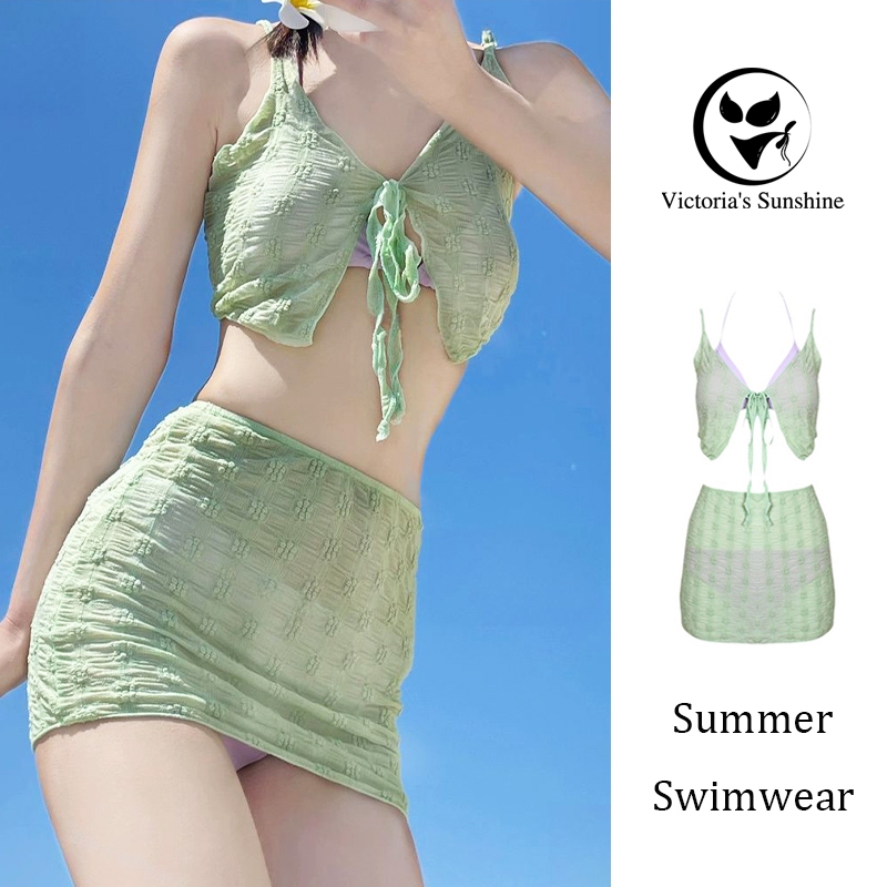Victoria's Sunshine ชุดว่ายน้ำ bikini ชุดว่ายน้ำผู้หญิง พร้อมส่งในไทย ผ้าเนื้อดี#0201