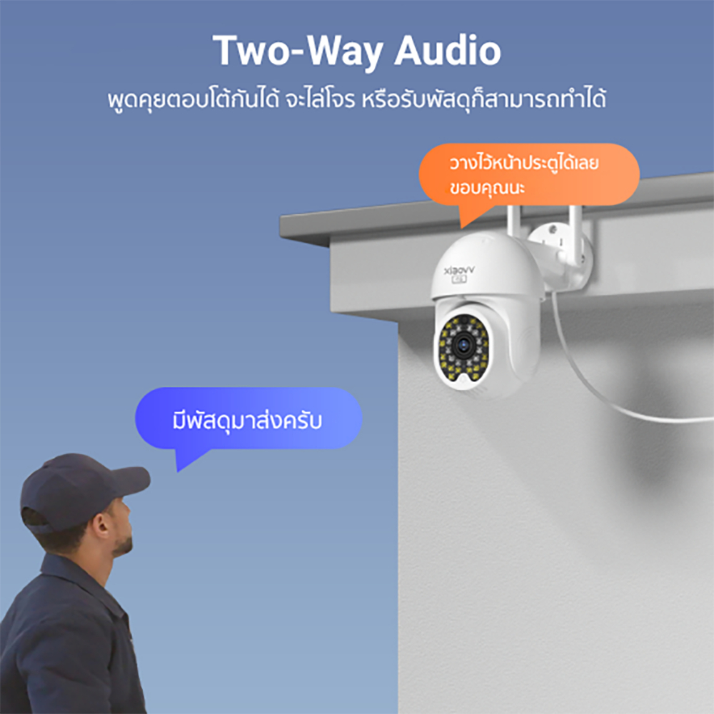 [ลดเหลือ 849] Xiaovv P12 2MP WiFi Outdoor Security Camera 2K with Full-Color Night Vision -1Y