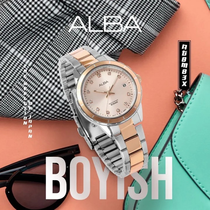 Alba Ladies นาฬิกาข้อมือผู้หญิง สายสแตนเลส รุ่น AG8M83X / AG8M89X / AG8M91X
