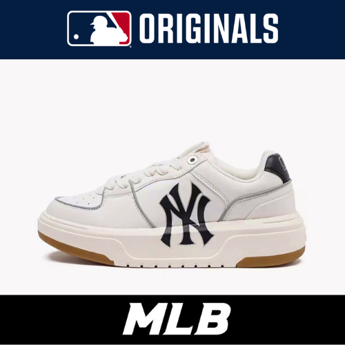ของแท้ 100% MLB รองเท้าผ้าใบ newyork yankees รองเท้ารุ่น 3ASXCA12N-50IVS - สีครีม