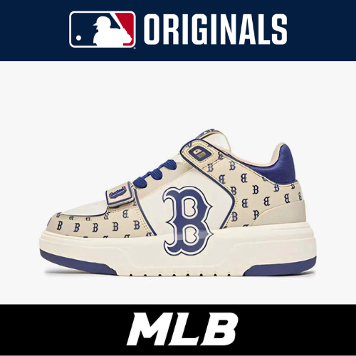 ของแท้ 100% MLB รองเท้าผ้าใบ boston รองเท้ารุ่น 3ASXLM13N-43BGL - สีครีมฟ้า
