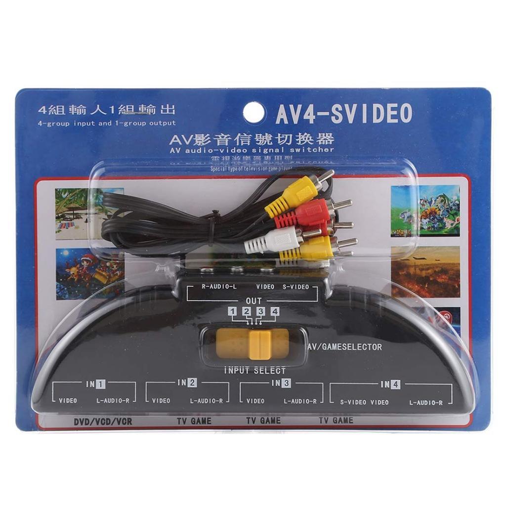 AV4-SVIDEO 4 to 1 Multi-Source Audio Video AV Signal Switcher