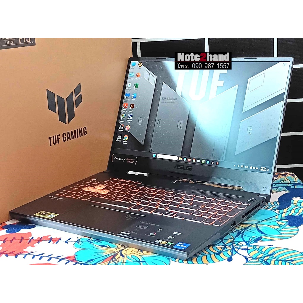 โน๊ตบุ๊คมือสอง ASUS (อายุ 1 ด.) Core i7-12700H จอ15.6”IPS 144Hz แรม16+NVMe 512+RTX4GB+ประกันศูนย์