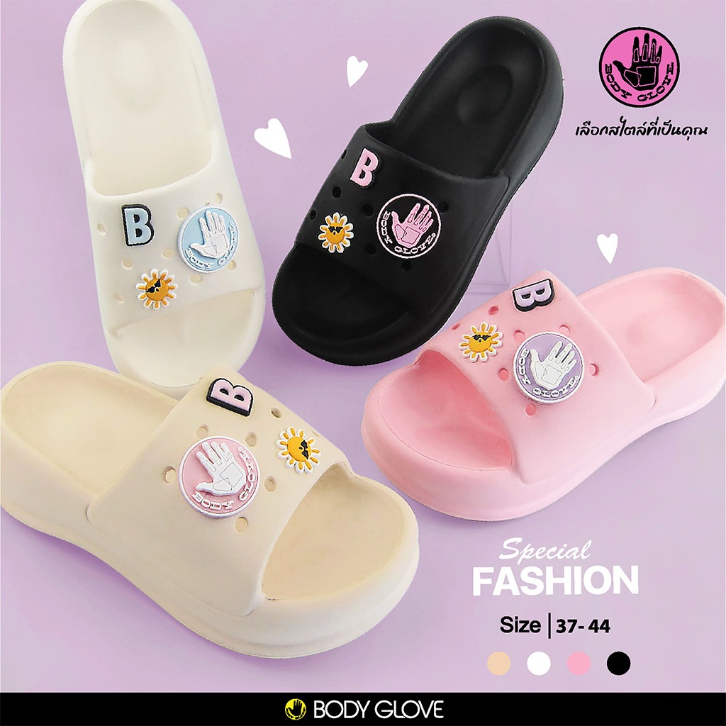 รองเท้าแตะ Body Glove BGL75 พื้นหนา นุ่ม เบา เสริมส้นสูง 4 ซม. (ผู้หญิง)