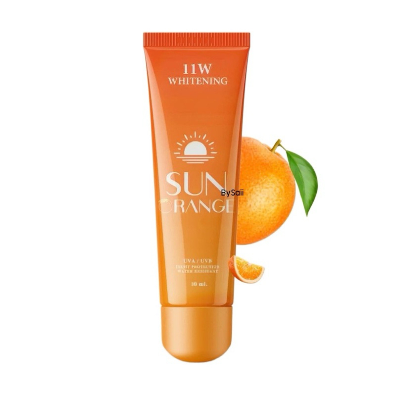 ครีมกันแดดลูกส้ม 11W Whitening Sun Orange SPF50 PA+++ 80ml.