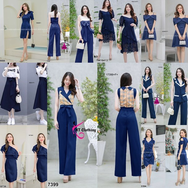 ส่งไว 1-2วัฟนถึง #ชุดสีกรม/น้ำเงิน 900แบบ#เดรสลูกไม้กรม#จั้มกรม#เซ็ทกรม#ใส่ทำบุญ#ใส่เที่ยว#ออกงาน #งานแต่ง #งานบวช#