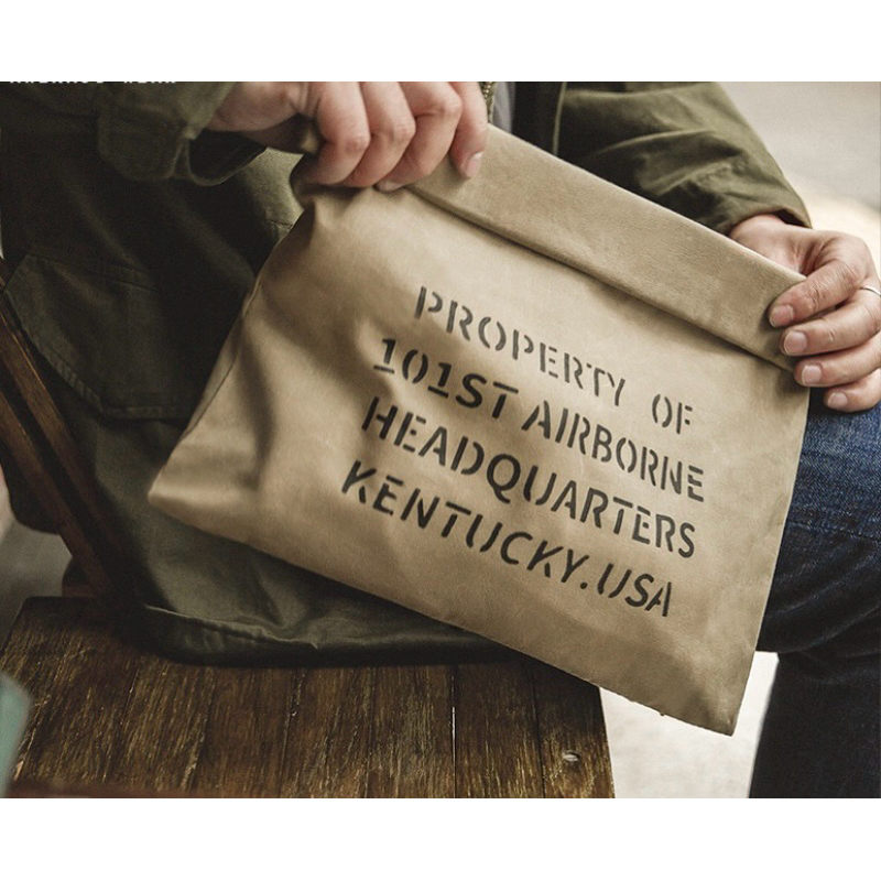 กระเป๋าใส่อุปกรณ์ retro military style ocanvas handbag