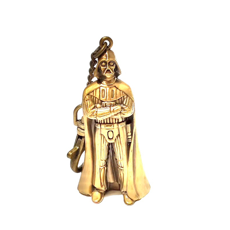 Star Wars Darth Vader Die Cast Gold Figure Keychain New