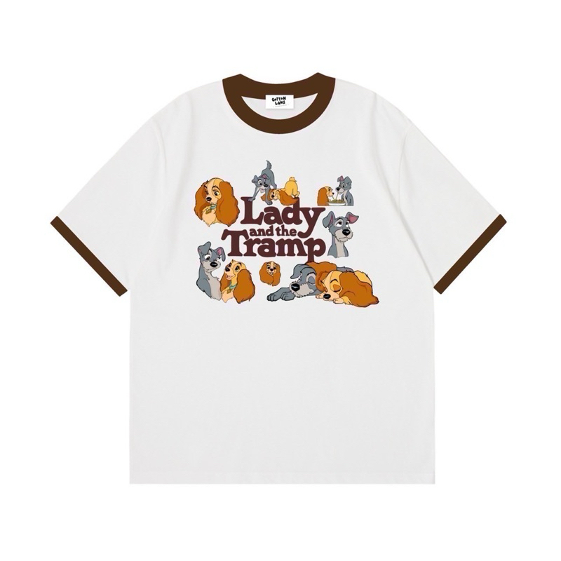 เสื้อยืดOversize ลายlady and the tramp