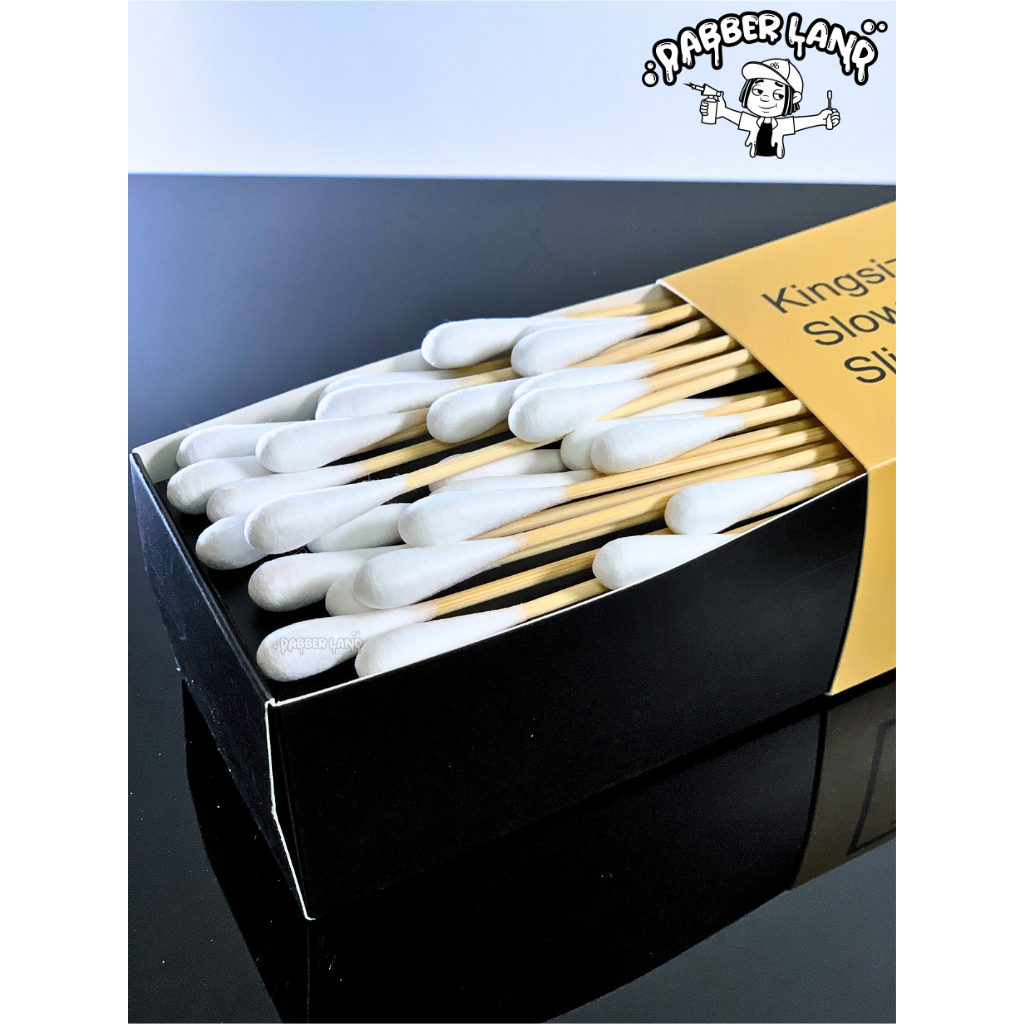 SOFTIP ไม้พันสำลี Cotton 100% ก้านยาว 6 นิ้ว 100 ก้าน /ห่อ สำลีพันก้านทำความสะอาด Quartz Banger