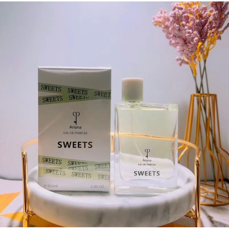 น้ำหอมแท้ นำเข้า Sweets Arianaสีเขียว(เบอเฮอEDP) 100ml 🚗ส่งของทุกวัน ⚡️ส่งไว
