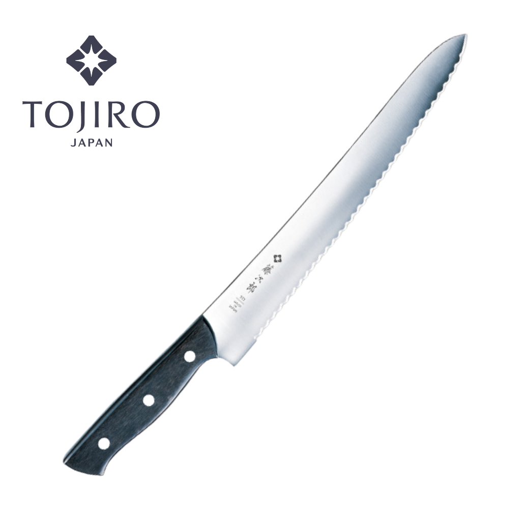 มีดหั่นขนมปังพรีเมียม TOJIRO  Bread Slicer 270 mm (F-687) กล่องน้ำเงิน