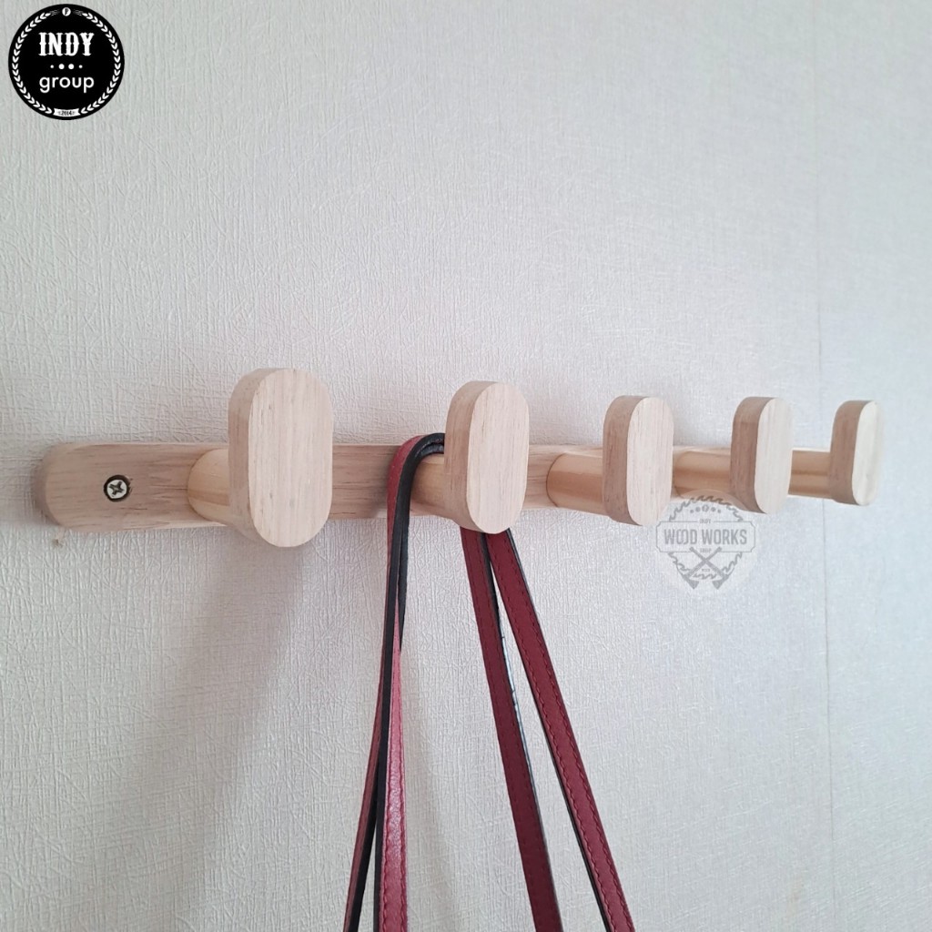 ขอไม้ ตะขอไม้แขวนของติดผนัง แขวนกระเป๋า แขวนเสื้อ แขวนหมวก Jra wall hooks