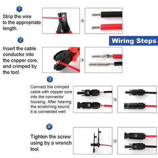ขั่วต่อ MC4 สำหรับสายโซล่า PV cable 30A 1000V กันนำ้ IP68