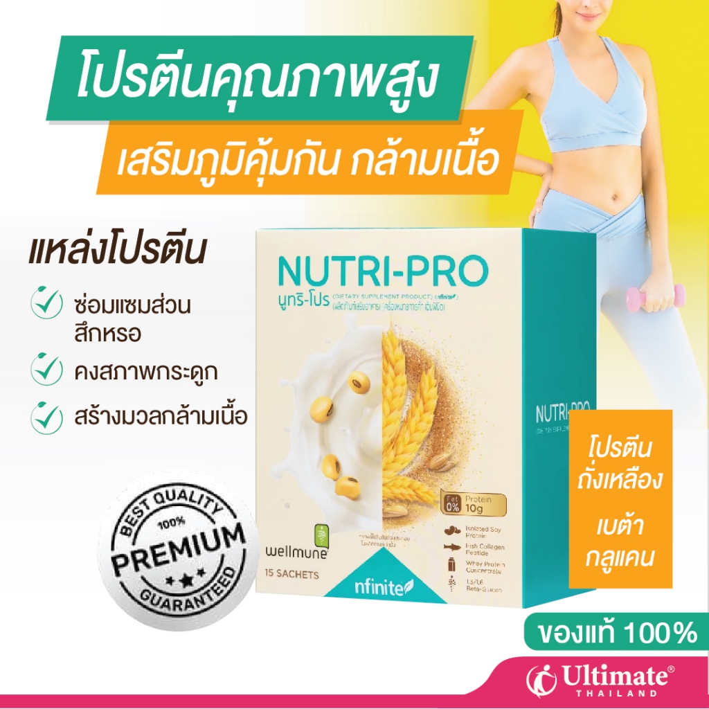 ของแท้ โปรตีนกล้ามเนื้อ ซ่อมแซมส่วนสึกหรอ Nutri Pro (นูทริ โปร) ผลิตภัณฑ์โปรตีนสกัด เลกาซี่ Legacy