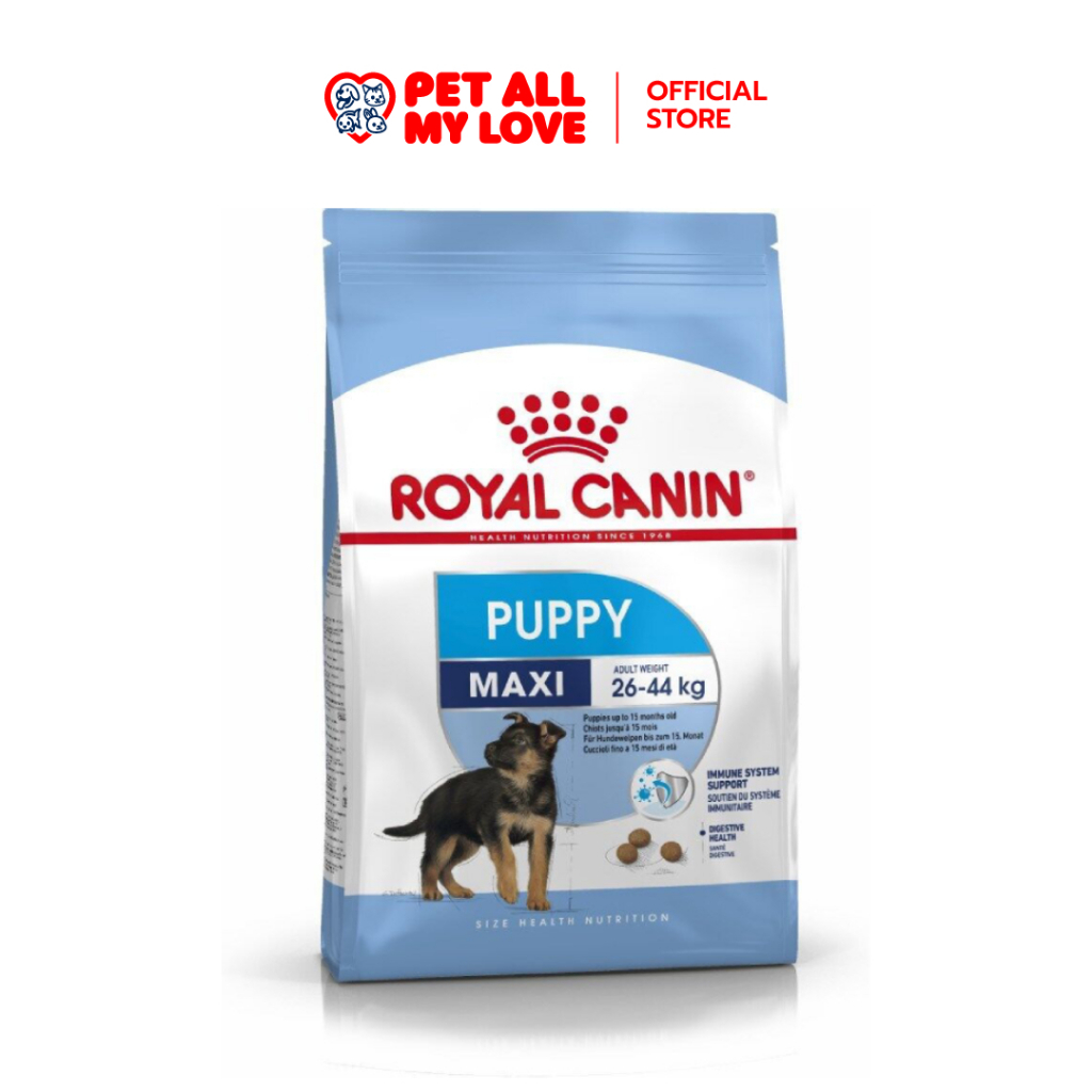 Royal Canin MAXI puppy Dry Dog Food 4kg อาหารลูกสุนัข พันธุ์ใหญ่ อายุ 2 - 15 เดือน