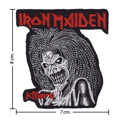 Iron Maiden ตัวรีดติดเสื้อ ไอเอิร์นเมเดน วงดนตรีเฮฟวีเมทัลอังกฤษ Iron on Patch อาร์มรีดติดเสื้อ อาร์