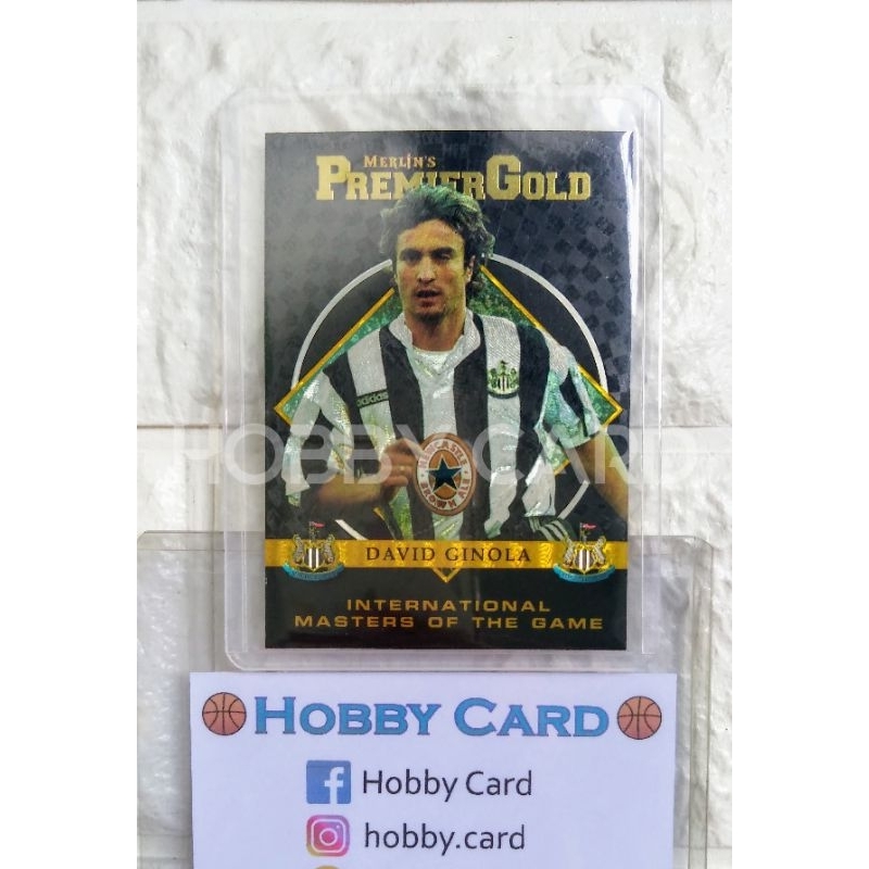 Merlin Premier Gold David Ginola Masters of The Game Newcastle การ์ดบอล นิวคาสเซิล 1996 การ์ดบอลยุค 