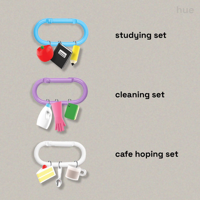 hue Daily Happy Object Set (พวงกุญแจของจิ๋ว) ยกเซ็ต พร้อมส่ง!