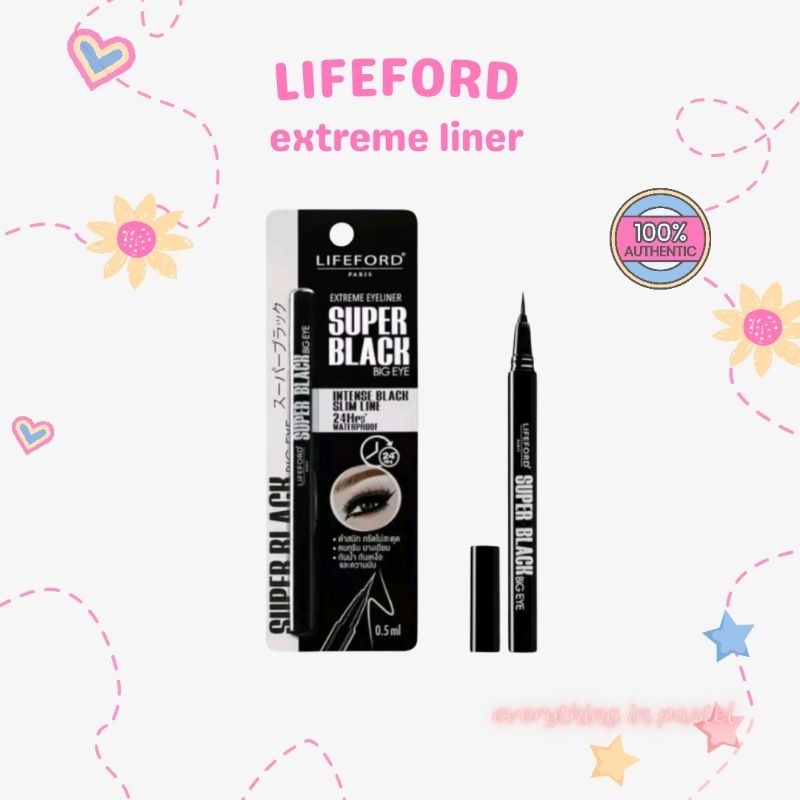 [A040] Lifeford Paris Extreme Eyeliner Super Black 0.5 ml.