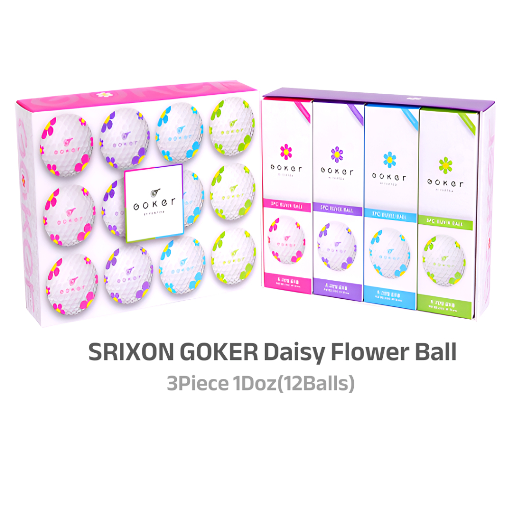[🚚จัดส่งไว] Srixon GOKER Daisy Flower 3Piece Golf Ball(1Doz,12Balls)