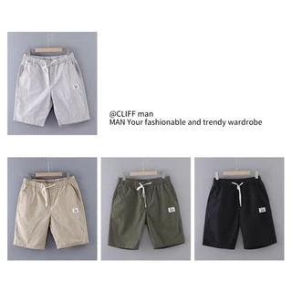 CLIFF กางเกงขาสั้นผู้ชาย ลำลองสไตล์สปอร์ต เอวยางยืด M-3XL
