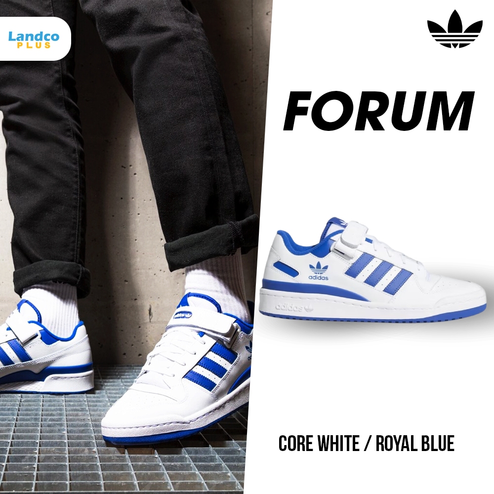 Adidas อาดิดาส รองเท้าผ้าใบ รองเท้าแฟชั่น OG M Forum Low White Royal Blue FY7756 (3600)