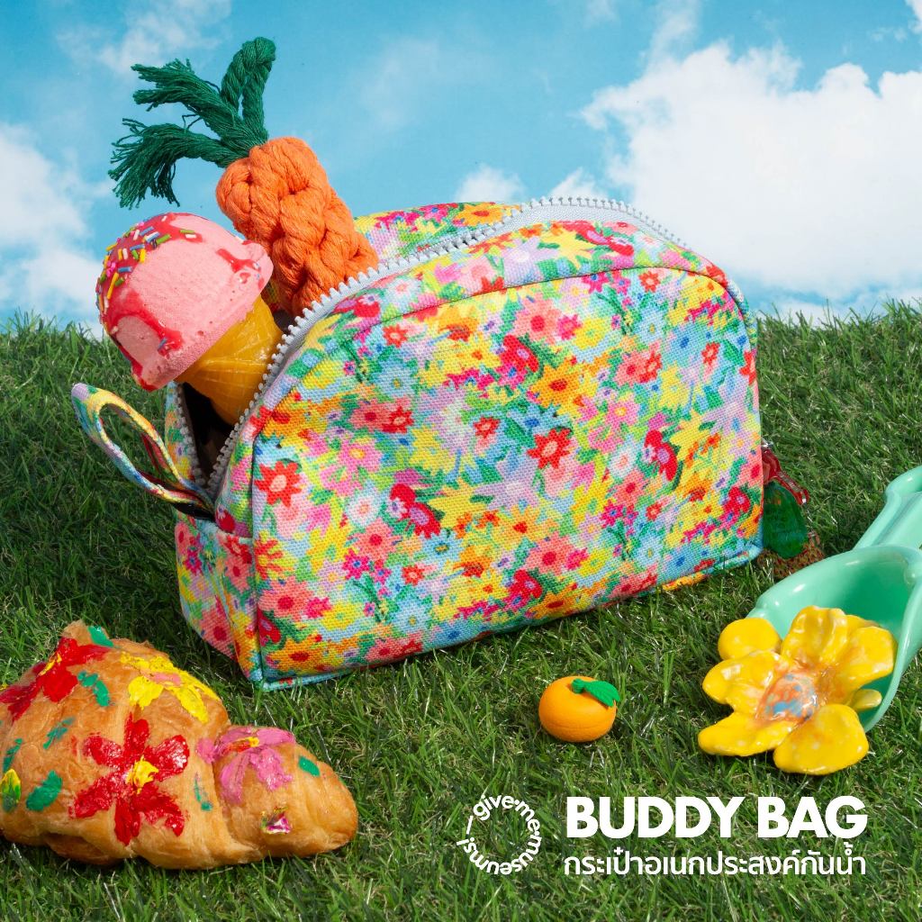 Protective buddy bag กระเป๋าอเนกประสงค์ ด้านในเป็นผ้ากันน้ำ กันกระแทก กระเป๋าเครื่องสำอางค์