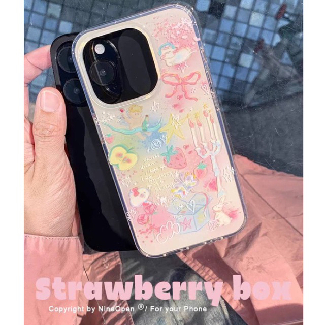 [pre-order ] NINEOPEN iphone case เคสแม่เหล็ก ลายน่ารัก เคสไอโฟน เคสมือถือ คุมรอบเครื่อง