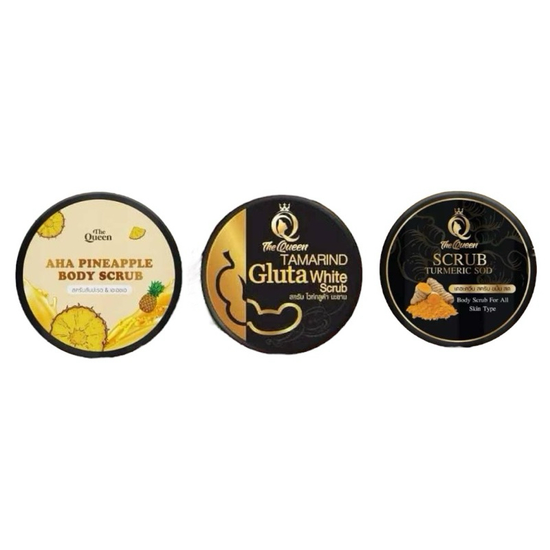 สครับเดอะควีน มะขามกลูต้า/สัปปะรด/ขมิ้นสด (ราคาต่อ1ชิ้น)The Queen Tamarind Gluta มี3ตัวเลือก