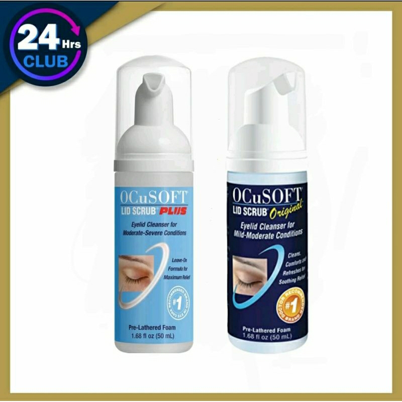 =Ocusoft Lid Scrub Original Foam น้ำเงิน 50 ml. // Ocusoft Lid Scrub Plus Foam ฟ้า 50 ml.