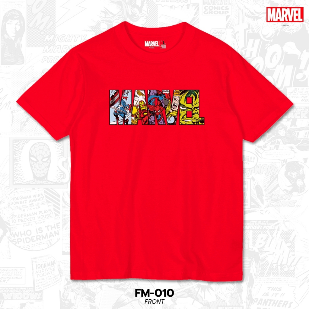 Power 7 Shop เสื้อยืดการ์ตูน ลาย มาร์เวล ลิขสิทธ์แท้ MARVEL COMICS (FM-010)
