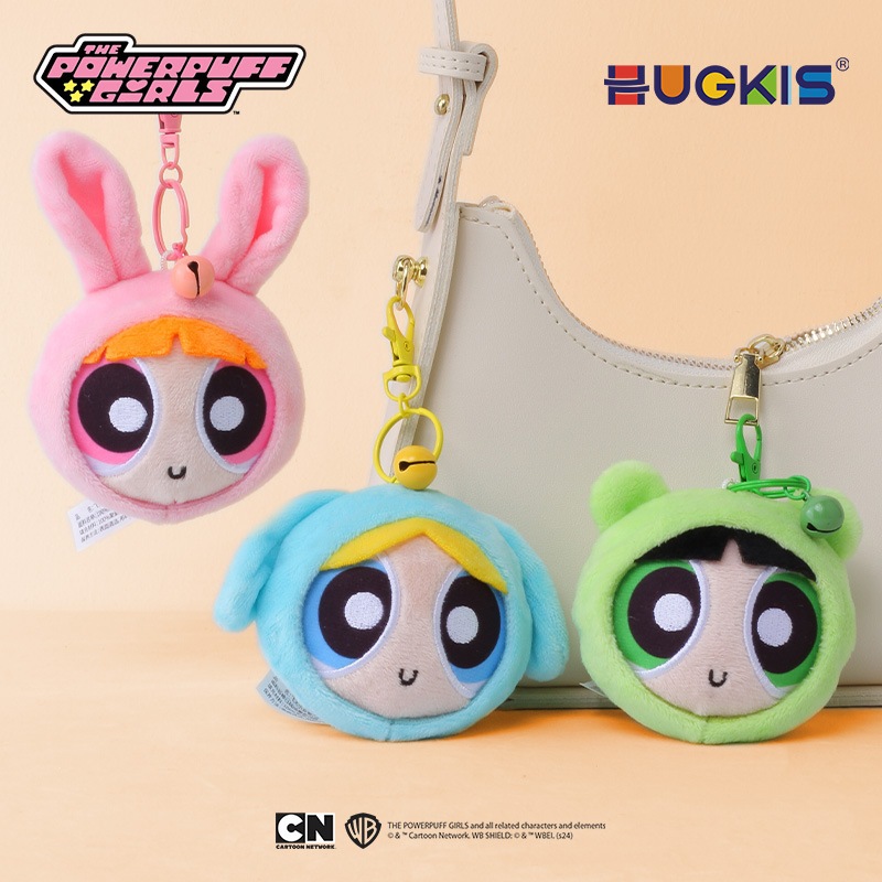 พร้อมส่ง 🇹🇭 พวงกุญแจตุ๊กตาพาวเวอร์พัฟเกิร์ล (Powerpuff Girls) ขนนุ่ม น่ารัก