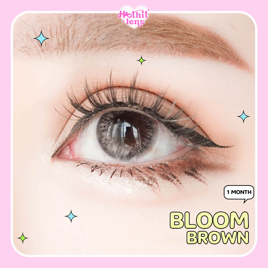 คอนแทคเลนส์ Bloom สีน้ำตาล เทา พร้อมส่งแบบปกติ และค่าสายตาสั้น 0.00- 7.00 (สายตาที่มีในลิสกดสั่งได้เลยค่า)