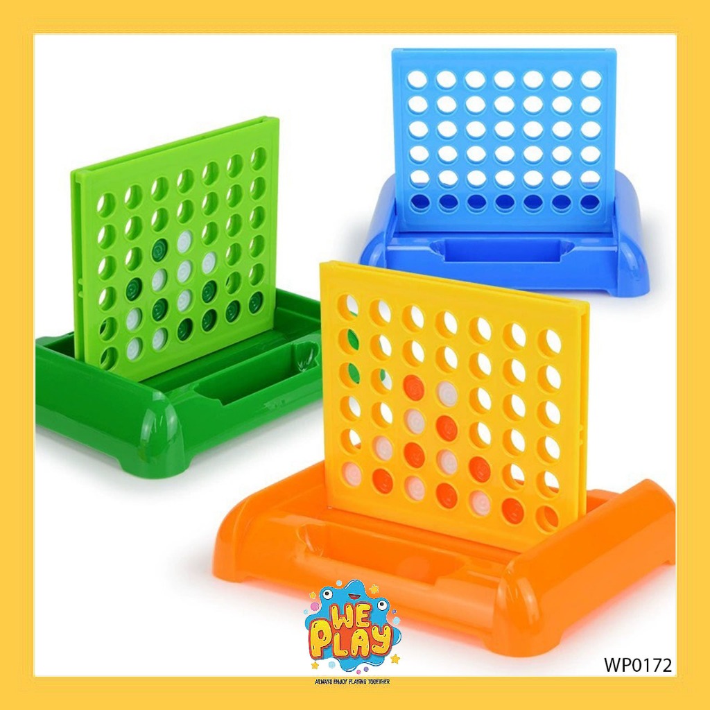 WE PLAY พร้อมส่ง เกมบิงโกหยอดเหรียญ 4 In a Line Connect 4 เกมกลยุทธ์ คลาสสิก ของเล่นปาร์ตี้
